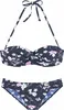 LASCANA Bügel-Bandeau-Bikini marine-bedruckt Größe 34 Cup D Produktbild-Vorschau 1