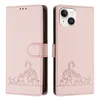 Leder Hülle für iPhone 13 / iPhone 14 Süße Katze Flip Case Produktbild-Vorschau 2