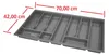 Besteckeinsatz Besteckkasten 80 cm Schubkasten grau Produktbild-Vorschau 1
