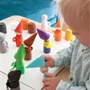Ulanik Montessori-Holzspielzeug "Steckpuppen mit Schals und Produktbild-Vorschau 2