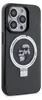 A black iPhone case with a Karl Lagerfeld and Choupette design and a ring stand. Produktbild-Vorschau