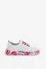 Leder Damenhalbschuhe mit Musterplattform Fuchsia Femela 40 Produktbild-Vorschau 7