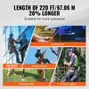 Collage of images showing a rope being used in various scenarios like high-altitude operations, rescue traction, fixing devices, tethering horses, and forestry logging. Náhľad obrázku produktu