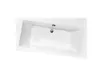 A top-down view of a white bathtub on a white background. Produktbild-Vorschau