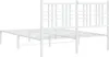 vidaXL Bedframe met hoofdeinde, metaal, wit, 120x200 cm Productafbeelding-voorbeeld 6