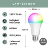 Appgesteuerte E27 LED-Lampe  | Zeitpläne  | RGBW 16 Mio Produktbild-Vorschau 3