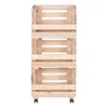 STOLMAK Obstkiste aus Holz mit Rollen – 3 Etagen – 79x37x30 Produktbild-Vorschau 6