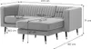 Universelles Ecksofa Slender - schwarz - Velluto 20 Produktbild-Vorschau 7