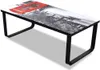 Couchtisch mit Telefonzelle-Motiv Glasplatte , Couchtische Produktbild-Vorschau 5