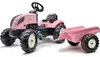 Trattore a pedali rosa Falk Country Star con rimorchio e Anteprima dell’immagine prodotto 1
