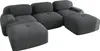 Modulares U-Sofa aus Premium-Cordstoff Grau, rahmenlos ohne Produktbild-Vorschau 5