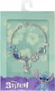 A Disney Stitch charm bracelet presented in its retail packaging, with the character illustration on the bottom. Podgląd zdjęcia produktu