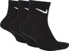 Three black Nike socks are shown from the side. Voir les images du produit