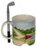 Tazza da caffè con motivo di campo da golf, con biro Anteprima dell’immagine prodotto 14