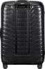 The back of a black Samsonite Proxis Spinner suitcase. Produktbild-Vorschau