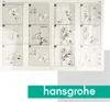 Instructional diagrams for installing a Hansgrohe product, with the brand logo at the bottom. Náhľad obrázku produktu
