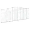 vidaXL Gabionen mit Hochbogen 2 Stk. 400x30x140/160cm Produktbild-Vorschau 4