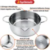 304 Edelstahl Fritteuse mit Thermometer & Abtropfgitter – Produktbild-Vorschau 4