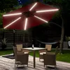 KINGSLEEVE® Parasol déporté inclinable Ø 330cm rouge Voir les images du produit 2
