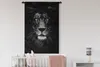 MuchoWow® Wandteppich Wandbehang Tier - Porträt - Schwarz - Produktbild-Vorschau 2