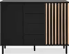 finori Monza 01B Kommode, schwarz / Nachbildung Artisan Oak Produktbild-Vorschau 1