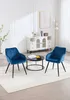 Two blue velvet chairs and a coffee table in a well-lit room. Náhľad obrázku produktu