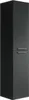 A tall, narrow black cabinet with two doors and silver handles, shown against a white background. Anteprima dell’immagine prodotto
