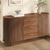 Merax dressoir met 3 lades en schuifdeuren, commode gemaakt Productafbeelding-voorbeeld 1
