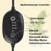 A close-up of a plant grow light controller with text labels and a blurred plant in the background. Náhľad obrázku produktu