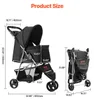 VEVOR Hundewagen, Tragkraft 16 kg, faltbarer Tierbuggy, Produktbild-Vorschau 2