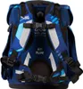 The back of a blue school backpack with straps and padding. Anteprima dell’immagine prodotto