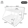 Letto a castello Flieks 90x200cm/140x200cm con protezione Anteprima dell’immagine prodotto 5