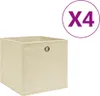 vidaXL Úložné boxy 4 ks Netkaná textília 28x28x28 cm Náhľad obrázku produktu 5