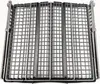 A top-down view of a gray dishwasher cutlery basket insert. Voir les images du produit