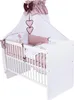 KMbaby Babybett K2 weiss 120x60 mit 10tlg Bettwäsche Set Produktbild-Vorschau 1