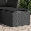 Sgabello da giardino con cuscino nero 55x55x37 cm in poly Anteprima dell’immagine prodotto 2
