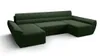 A U-shaped sofa in a dark green color is shown against a white background. Náhled obrázku produktu