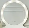 A close-up of a round makeup mirror with LED lights. Náhled obrázku produktu