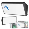 A collage of product images and packaging for an outdoor LED wall light. Produktbild-Vorschau