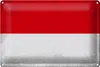 Blechschild Flagge Monaco 30x20cm Flag of Monaco Vintage Produktbild-Vorschau 1
