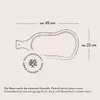A diagram of a cutting board with dimensions and descriptive text. Produktbild-Vorschau