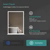 A diagram illustrating the smart touch features of a LED bathroom mirror. Náhled obrázku produktu