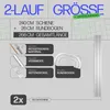 Gardinenschiene 240cm (2x120cm) / 2-läufig mit Rundbogen, Produktbild-Vorschau 3
