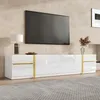 Merax Luxus-TV-Schrank mit Goldkanten, TV-Lowboard mit 4 Produktbild-Vorschau 6