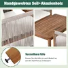 Loungeset Gartenmöbel Set 4-teilig aus Akazienholz & Produktbild-Vorschau 6