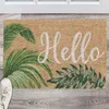 Relaxdays Fußmatte Kokos, Hello Schriftzug, Fußabtreter 40 Produktbild-Vorschau 2
