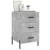 vidaXL Nachttisch Betongrau 40x40x66 cm Holzwerkstoff Produktbild-Vorschau 3