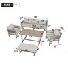 Set da giardino Flieks da 5 pezzi, set di mobili da balcone Anteprima dell’immagine prodotto 4