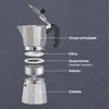 VonShef Caffettiera a Moka da 6 tazze per fornello, 300 ml Anteprima dell’immagine prodotto 4