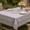 Tischdecke Outdoor Häkelspitze Amira dunkelgrau 137x180cm Produktbild-Vorschau 1